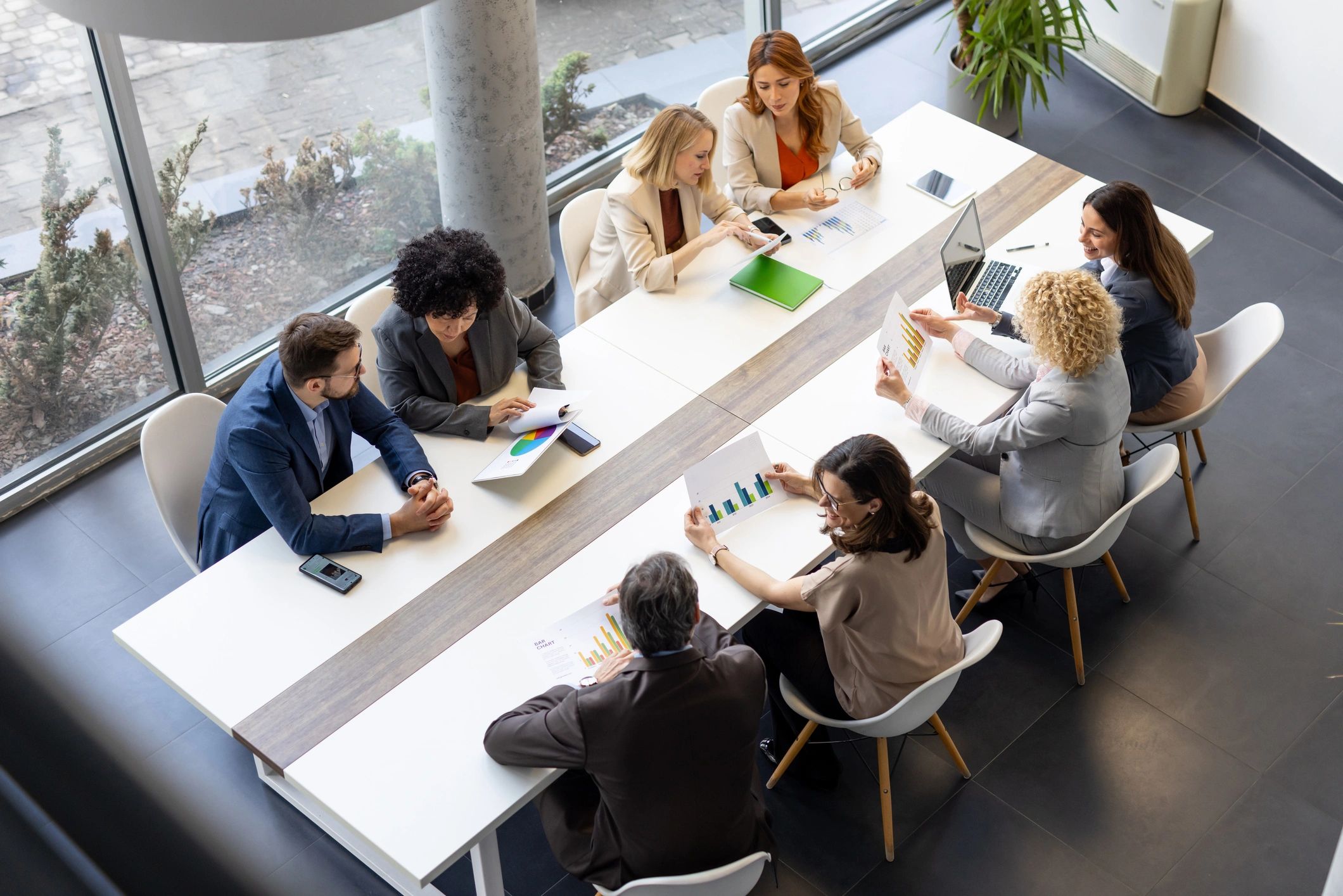 Professionals meeting in a modern office